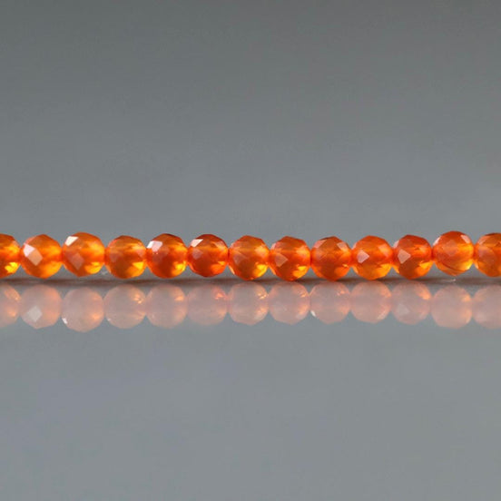 3mm Natural Orange AAA Carnelian Faceted Beads 13" Genuine Gemstone Beads for Jewelry Making Beading Craft Gift Beads Self-Love Abundance