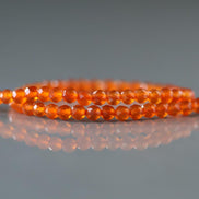 3mm Natural Orange AAA Carnelian Faceted Beads 13