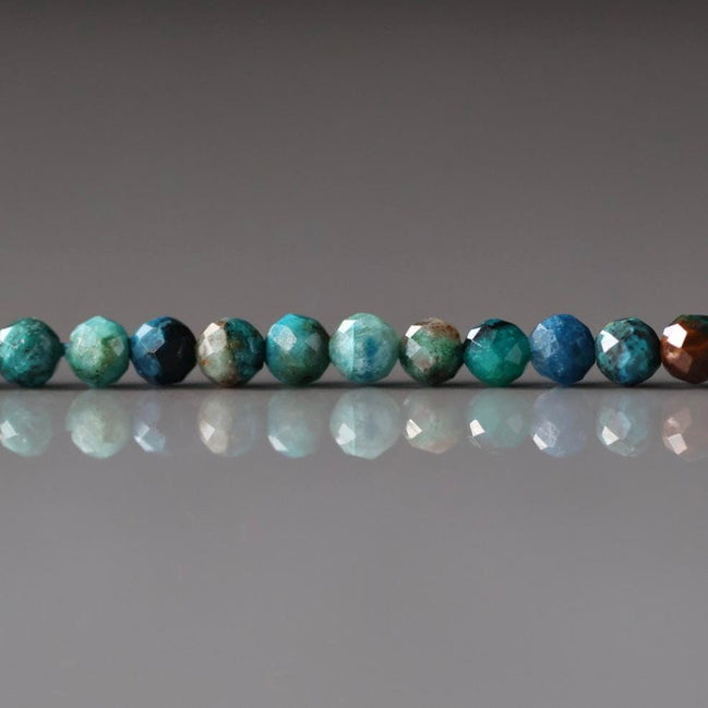 3mm Chrysocolla Beads Faceted 15" Natural Chrysocolla Genuine Gemstone Beads Blue Crystal beads Beading Crafter Gift DIY Jewelry making