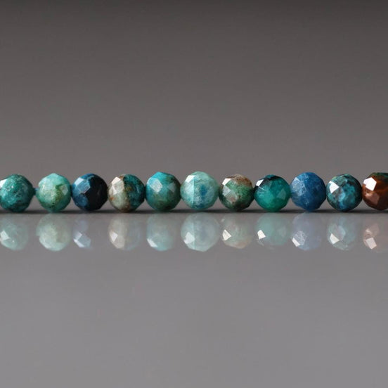3mm Chrysocolla Beads Faceted 15" Natural Chrysocolla Genuine Gemstone Beads Blue Crystal beads Beading Crafter Gift DIY Jewelry making