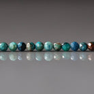3mm Chrysocolla Beads – Faceted Round Micro Gemstone 15" Strand