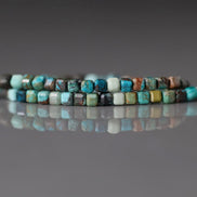 3mm Chrysocolla Cube Beads Faceted 15