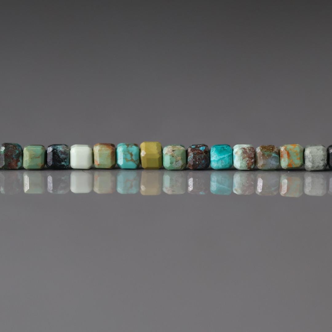 3mm Chrysocolla Cube Beads Faceted 15" Natural Chrysocolla Genuine Gemstone Beads Blue Crystal beads Beading Crafter Gift DIY Jewelry making