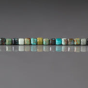 3mm Chrysocolla Cube Beads- Faceted Cube Natural Gemstone 15