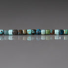 3mm Chrysocolla Cube Beads- Faceted Cube Natural Gemstone 15"