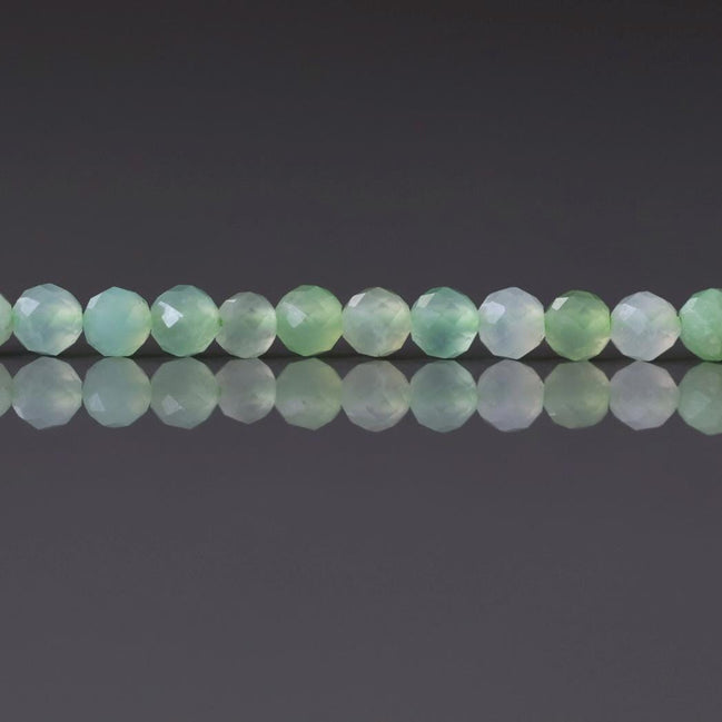 3mm Chrysoprase Faceted Beads 15" Mint Green Genuine Gemstone Beads for Jewelry Making Beading Craft Gift Beads