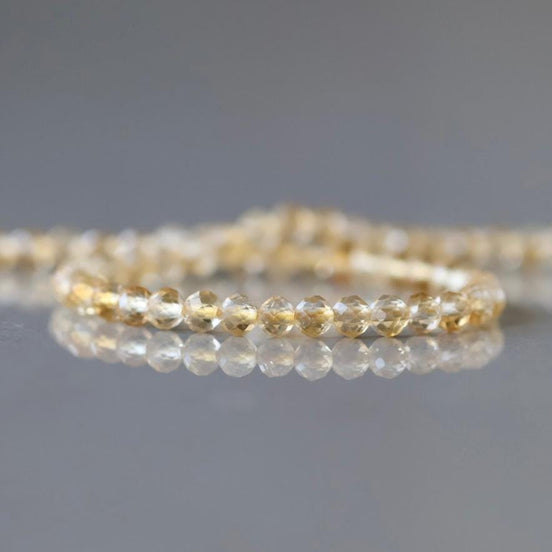 3mm Natural Citrine Beads Micro Faceted 15" Raw Genuine Gemstone Beads for Jewelry Making Beading Craft Gift Beads November Birthstone
