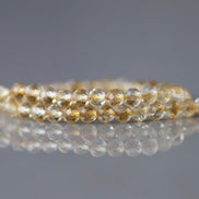 3mm Natural Citrine Beads Micro Faceted 15