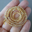 3mm Citrine Beads – Faceted Round Micro Gemstone 15" Strand