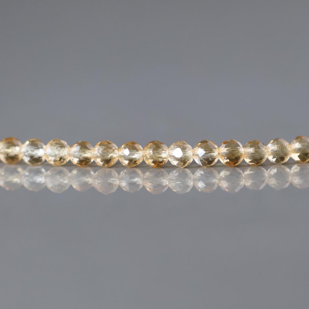 3mm Natural AAA Citrine Beads Faceted 4" Raw Genuine Gemstone Beads for Jewelry Making Beading Craft Gift Beads November Birthstone