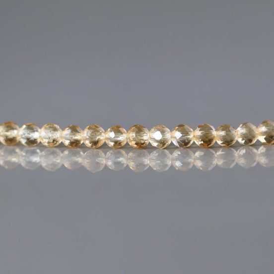 3mm Natural AAA Citrine Beads Faceted 4" Raw Genuine Gemstone Beads for Jewelry Making Beading Craft Gift Beads November Birthstone
