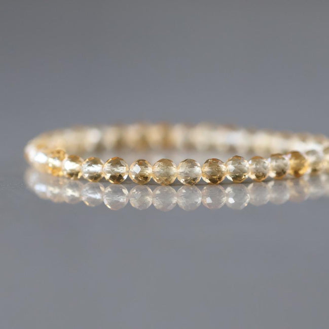 3mm Natural AAA Citrine Beads Faceted 4" Raw Genuine Gemstone Beads for Jewelry Making Beading Craft Gift Beads November Birthstone