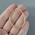 3mm Citrine Beads – Faceted Round Micro Gemstone 4" Strand