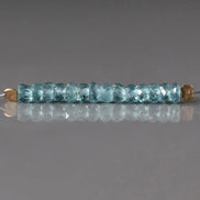 3mm Rare Congo Indicolite Beads Blue Tourmaline Faceted Rondelle 1” strand Genuine Gemstone Beads Jewelry Making Gift October Birthstone