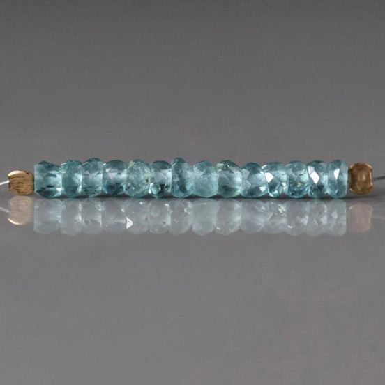 3mm Rare Congo Indicolite Beads Blue Tourmaline Faceted Rondelle 1” strand Genuine Gemstone Beads Jewelry Making Gift October Birthstone
