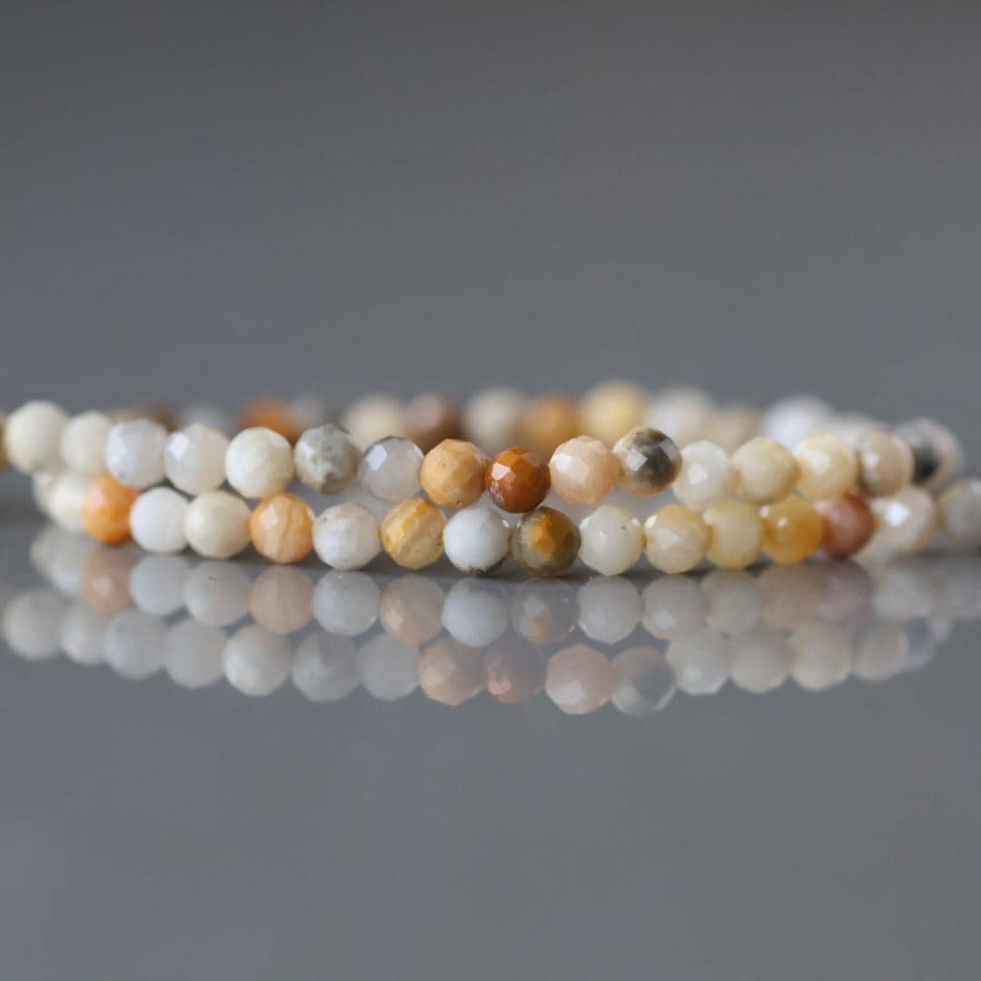 3mm Crazy Lace Agate Beads ‚Äì Faceted Round Micro Gemstone 15" Strand