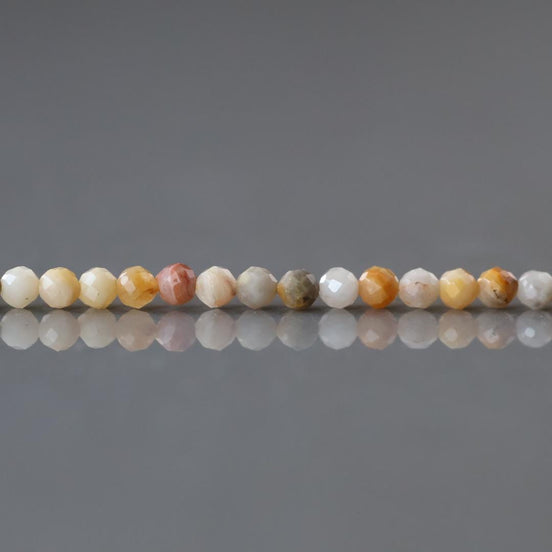 3mm Crazy Lace Agate Beads ‚Äì Faceted Round Micro Gemstone 15" Strand