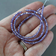 3mm Purple Cubic Zirconia Beads 14