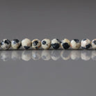 3mm Dalmatian Jasper Beads - Faceted Round Micro Gemstone 15" Strand