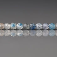 3mm Dumortierite in Quartz Beads – Faceted Round Micro Gemstone 15