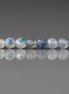 3mm Dumortierite in Quartz Beads – Faceted Round Micro Gemstone 15" Strand