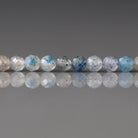 3mm Dumortierite in Quartz Beads – Faceted Round Micro Gemstone 15" Strand