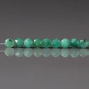 3mm AAA Natural Emerald Beads Micro Faceted 12 Pcs Raw Emerald Genuine Gemstone Beads Genuine Emerald for Jewelry Making Beading Craft Gift