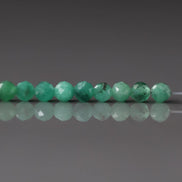 3mm AAA Natural Emerald Beads Micro Faceted 12 Pcs Raw Emerald Genuine Gemstone Beads Genuine Emerald for Jewelry Making Beading Craft Gift