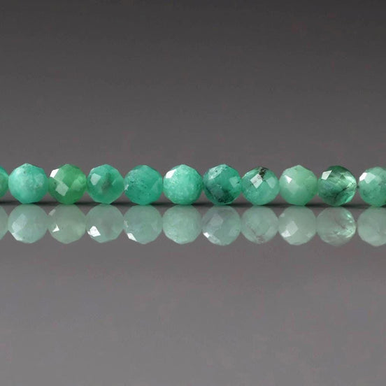 3mm AAA Natural Emerald Beads Micro Faceted 12 Pcs Raw Emerald Genuine Gemstone Beads Genuine Emerald for Jewelry Making Beading Craft Gift