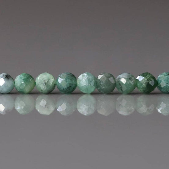 3mm Emerald Beads ‚Äì Faceted Round Micro Gemstone 15" Strand