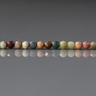 3mm Fancy Ocean Jasper Beads - Faceted Round Micro Gemstone 15" Strand