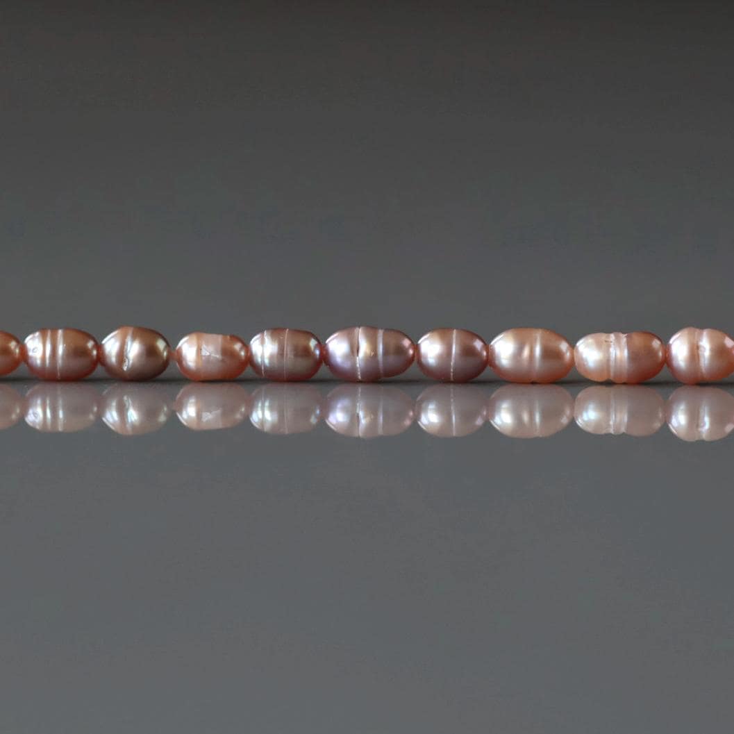 3mm Freshwater Pearl Beads - Rice Micro Gemstone 15" Strand