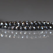 3mm 100% Natural Hematite Micro Faceted Beads Genuine Sparkly Beads 15
