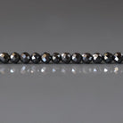 3mm Genuine Hematite Beads - Faceted Round Micro Gemstone 15" Strand