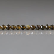 3mm Golden Obsidian Micro Faceted Beads Gold Obsidian Genuine Beads 15
