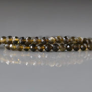 3mm Golden Obsidian Beads - Faceted Round Micro Gemstone 15