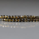 3mm Golden Obsidian Beads - Faceted Round Micro Gemstone 15" Strand