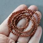 3mm Goldstone Beads ‚Äì Faceted Round Micro Gemstone 15" Strand
