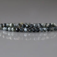 3mm Gray Tigers Eye Micro Faceted Beads Hawk Eye Genuine Beads 15