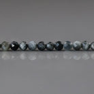 3mm Gray Hawk Eye Beads - Faceted Round Micro Gemstone 15" Strand