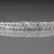 3mm Gray Moonstone Beads Faceted 15