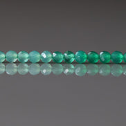 3mm Green Agate Faceted Beads 15