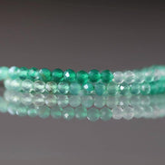 3mm Green Agate Faceted Beads 15