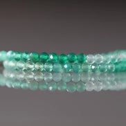 3mm Green Agate Beads ‚Äì Faceted Round Micro Gemstone 15