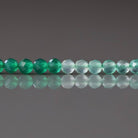 3mm Green Agate Beads ‚Äì Faceted Round Micro Gemstone 15" Strand