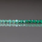 3mm Green Agate Beads ‚Äì Faceted Round Micro Gemstone 15" Strand
