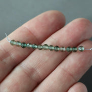 3mm Green Amethyst Beads Micro Faceted Beads 14 PCs Green Natural Amethyst Gemstone Beads Beading Crafter Gift February Birthstone