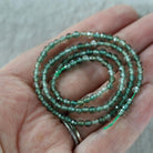 3mm Green Amethyst Beads – Faceted Round Micro Gemstone - 14 pcs