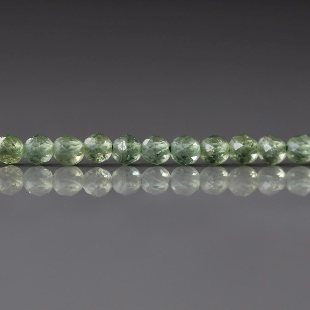 3mm Green Apatite Faceted Beads Strand 3”Genuine Gemstone Beads for Jewelry Making Beading Craft Gift Beads