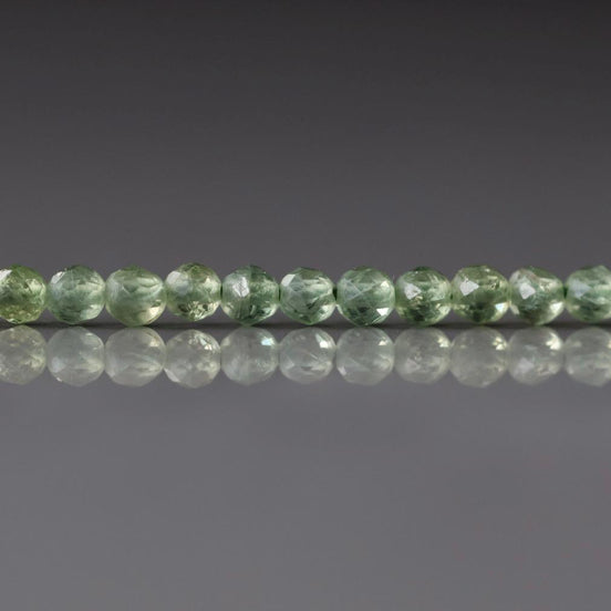 3mm Green Apatite Faceted Beads Strand 3”Genuine Gemstone Beads for Jewelry Making Beading Craft Gift Beads